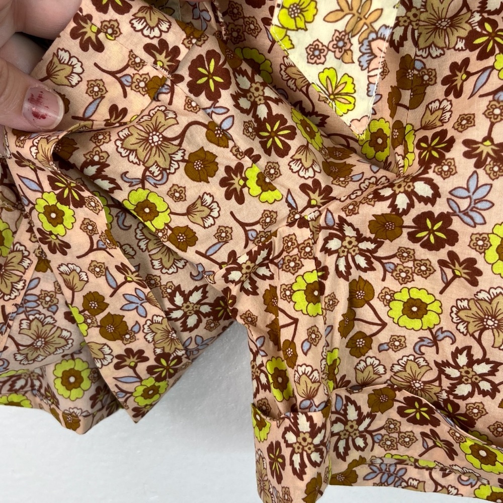 Scotch & Soda Organic Cotton Floral Print Waist Tie Shorts Sz XS - Picture 8 of 10